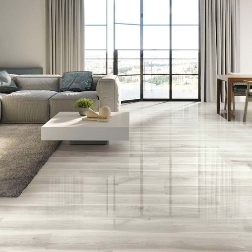 Piso porcelanato Vancouver Snow Pulido 20x120cm 0.96m2