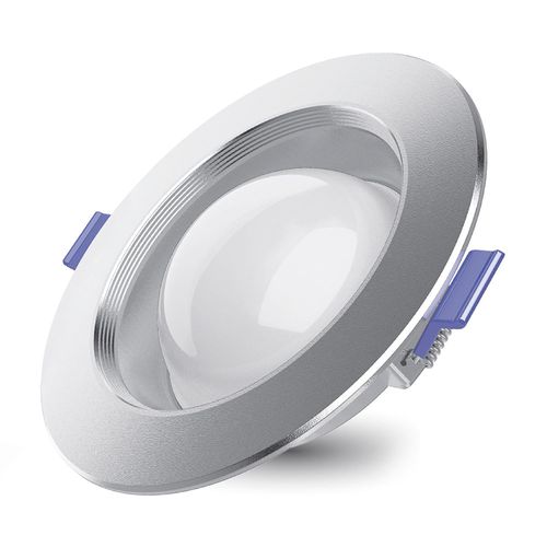 Spot Led Saturno Plateado para Caja Octagonal 6w Luz Cálida