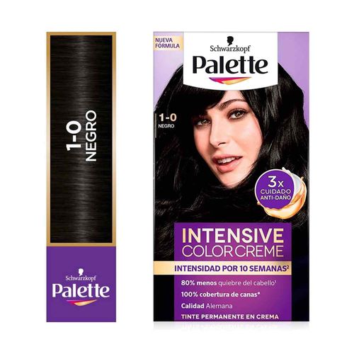 Tinte para Cabello SCHWARZKOPF Palette Color Creme 1-0 Negro Caja 1un