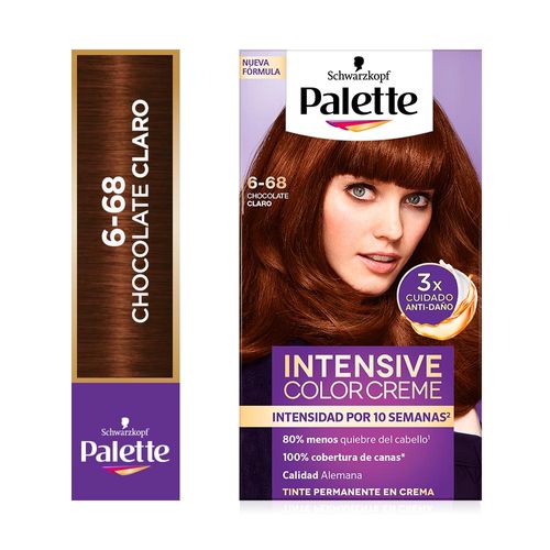 Tinte para Cabello PALETTE Color Creme Chocolate Claro Caja 1un