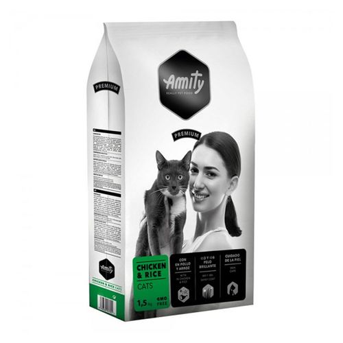 Amity Premium Pollo y Arroz para Gatos 1.5Kg