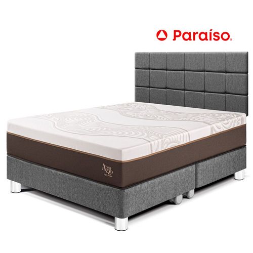 Dormitorio Royal Abrazzo King 198 Cabecera Blocks Gris