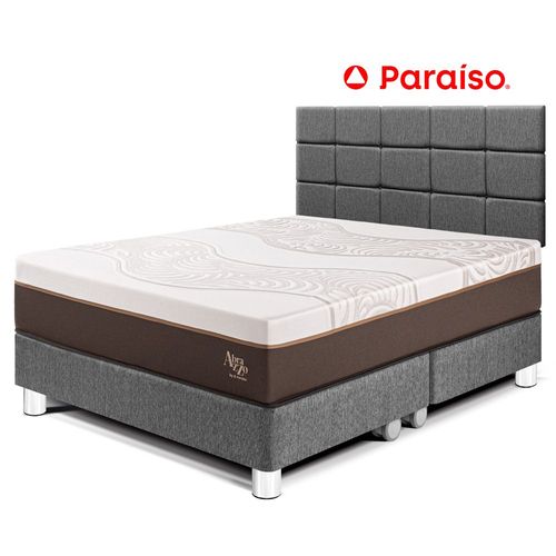 Dormitorio Royal Abrazzo Queen Cabecera Blocks Gris