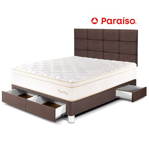 Dormitorio Royal Prince Cajones 2 Plazas Cabecera Blocks Chocolate