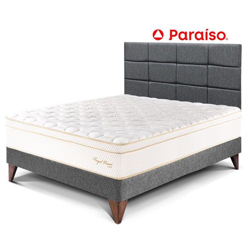 Dormitorio Europeo Royal Prince 2 Plazas Cabecera Blocks Gris