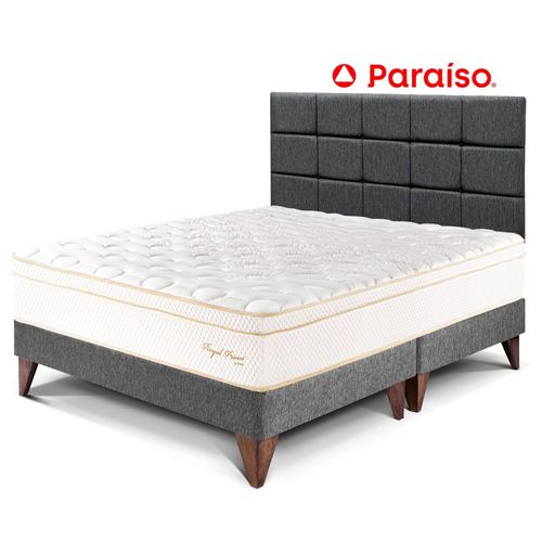 Dormitorio Europeo Royal Prince Queen Cabecera Blocks Gris