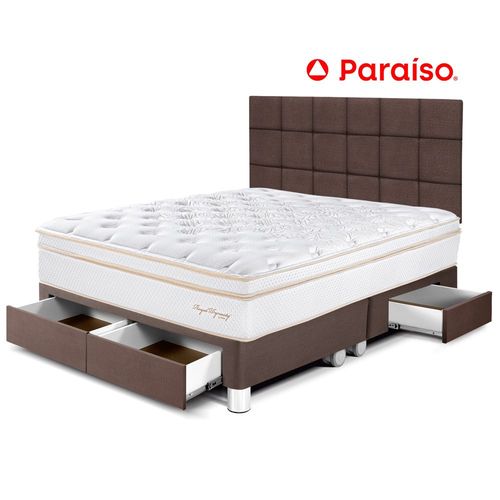 Dormitorio Royal Dynasty Cajones King y Cabecera Blocks Chocolate