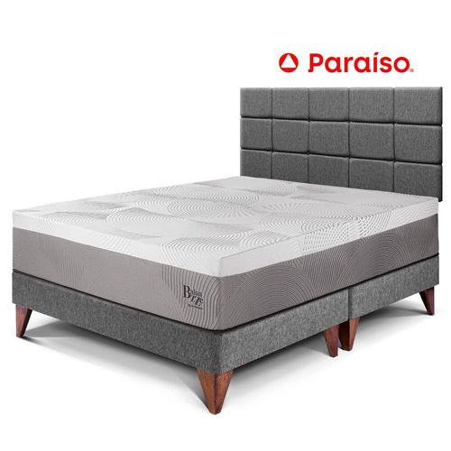 Dormitorio Europeo Royal Balanzze Queen Cabecera Blocks Gris