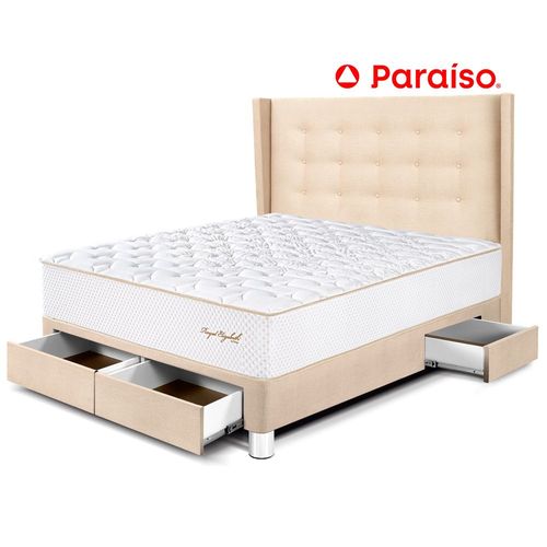 Dormitorio Cajones Royal Elizabeth 2 Plazas Cabecera Gold Champagne