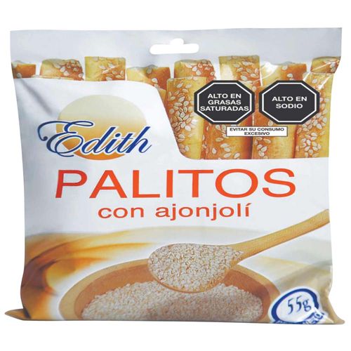 Palitos con Ajonjolí EDITH Bolsa 55g