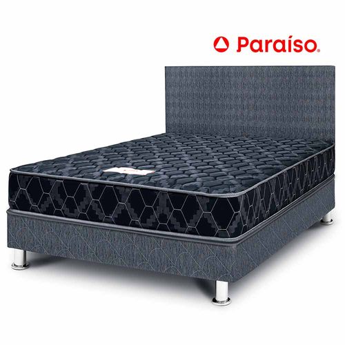 Dormitorio PARAISO Consul Black 2 Plazas + 2 Almohadas + Protector
