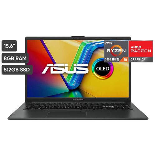 Laptop ASUS Vivobook Go 15 OLED E1504FA-L1112W 15.6" AMD Ryzen 5 (7000 series) 8GB 512GB SSD