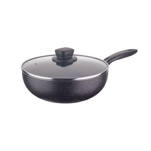 WOK GRANITO GRIS 28CM CON TAPA