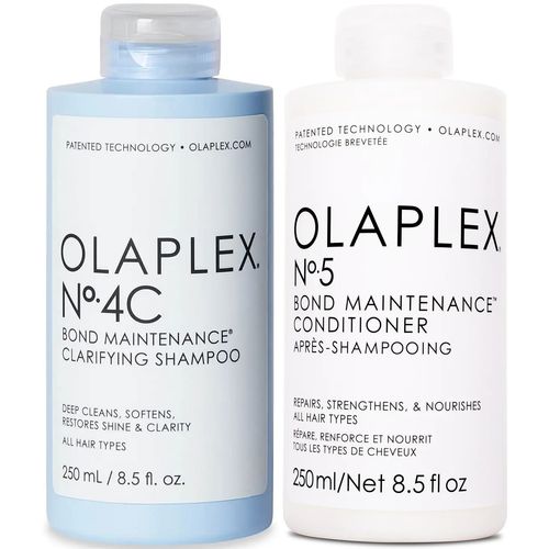 Olaplex N°4C + N°5 Shampoo Clarificante Sin Sulfato + Acondicionador