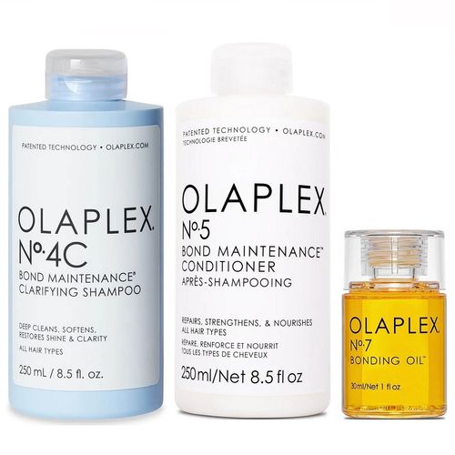 Olaplex N°4C + N°5 + N°7 Shampoo Clarificante + Acondicionador+ Aceite