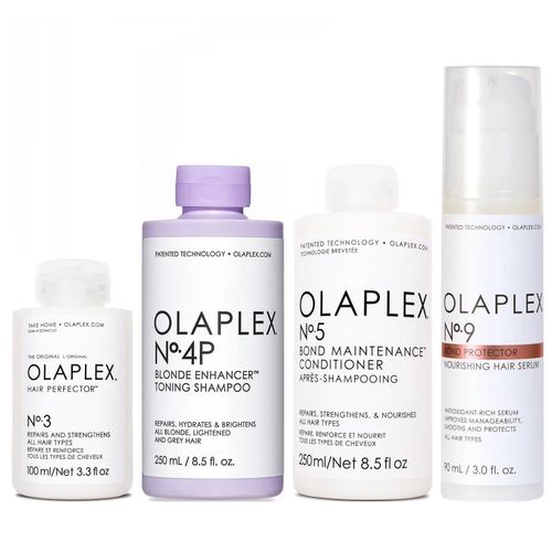 Olaplex N°3 + N°4P + N°5 + N°9 Tratamiento Cabello Rubio