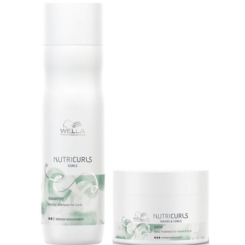 Shampoo Micelar para Rizos 250ml + Mascarilla 150ml Wella Nutricurls