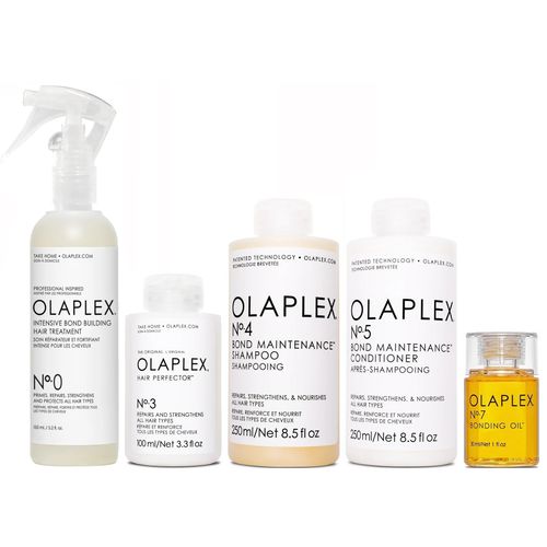 Olaplex N°0 + N°3 + N°4 + N°5 + N°7 Tratamiento Reparador Intensivo