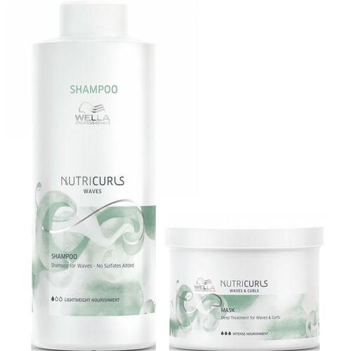 Shampoo para Ondas 1000ml + Mascarilla 500ml Wella Nutricurls