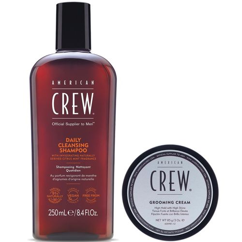 Daily Shampoo 250ml + Cera Grooming Cream 85gr American Crew Men