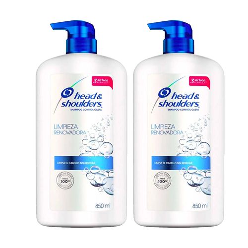 Pack Shampoo HEAD & SHOULDERS Limpieza Renovadora Frasco 850ml x 2un