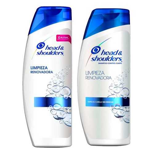 Pack Shampoo HEAD & SHOULDERS Limpieza Renovadora Frasco 375ml + Shampoo HEAD & SHOULDERS Limpieza Renovadora Frasco 650ml