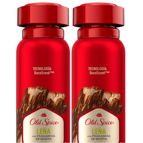 Pack Desodorante Body Spray en Aerosol para Hombre OLD SPICE Leña Frasco 150ml Paquete 2un