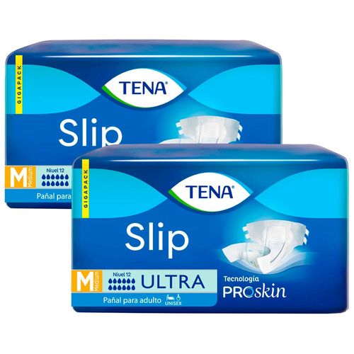 Pack Pañal para Adulto TENA Slip Ultra Incontinencia Fuerte Talla M Paquete 42un