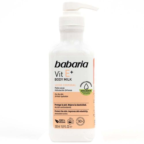 Leche Corporal BABARIA Vitamina E Frasco 500ml