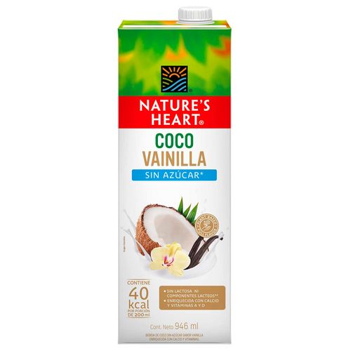 Bebida de Coco y Vainilla NATURE'S HEART sin Azúcar Caja 946ml