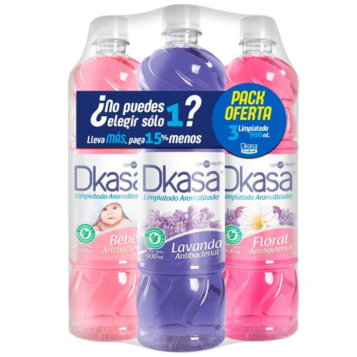 Limpiatodo Aromatizado DKASA Botella 900ml Pack 3un