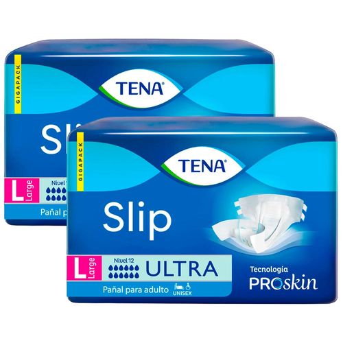 Pack Pañal para Adulto TENA Slip Ultra Incontinencia Fuerte Talla L Paquete 42un