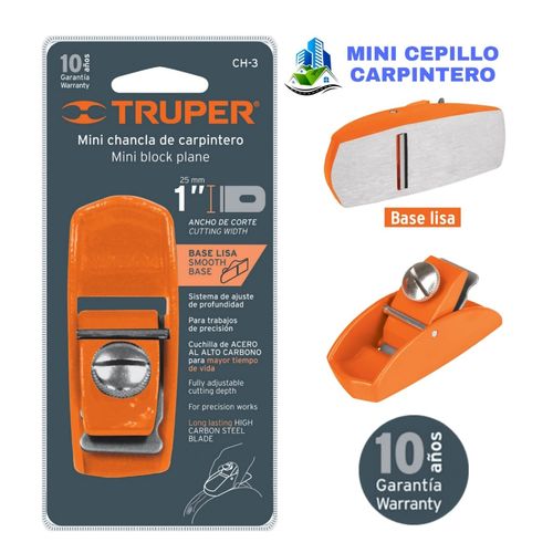 Mini cepillo carpintero 1pulg Truper