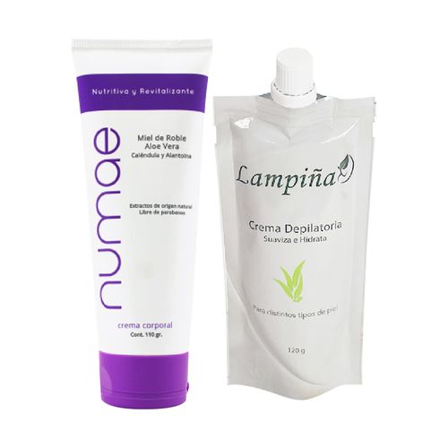 Crema Corporal Numae 110g + Crema depiladora Lampiña 120g