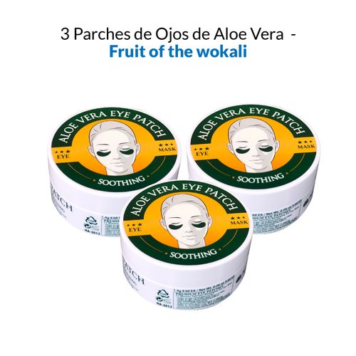 3 Parches de Ojos de Aloe Vera- Fruit of the wokali