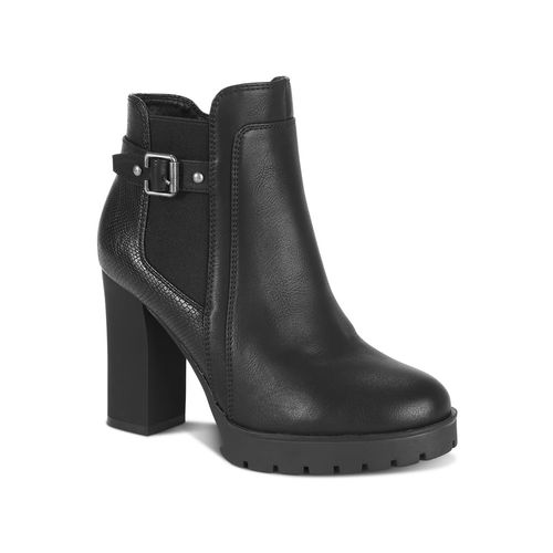 Botin Casual con taco Mujer 7636 NEGRO