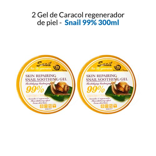 2 Gel de Caracol regenerador de piel - Snail 99% 300ml