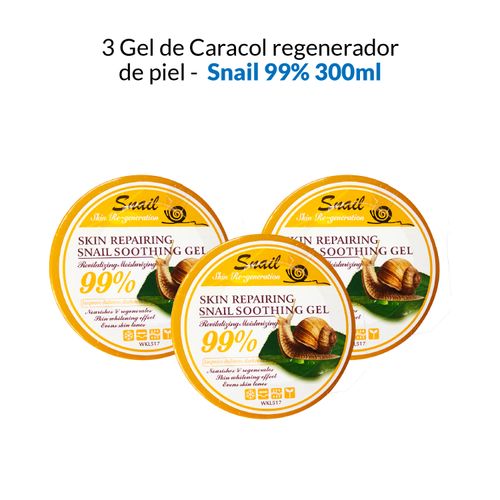 3 Gel de Caracol regenerador de piel - Snail 99% 300ml