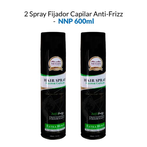 2 Spray Fijador Capilar Anti-Frizz - NNP 600ml