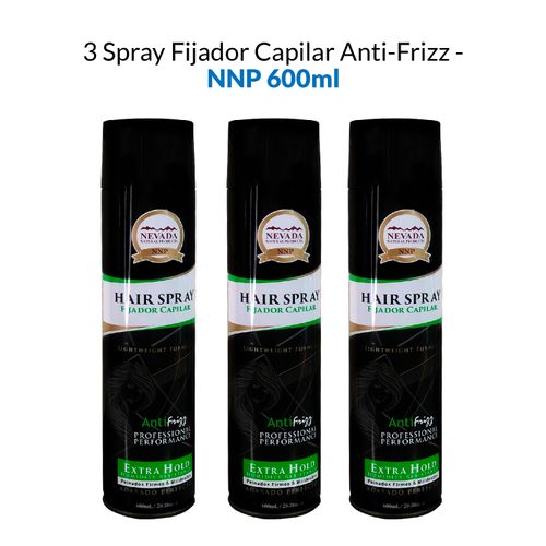 3 Spray Fijador Capilar Anti-Frizz - NNP 600ml