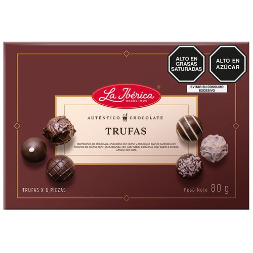 Trufas LA IBÉRICA Chocolate bitter blanco y leche Paquete 6Un