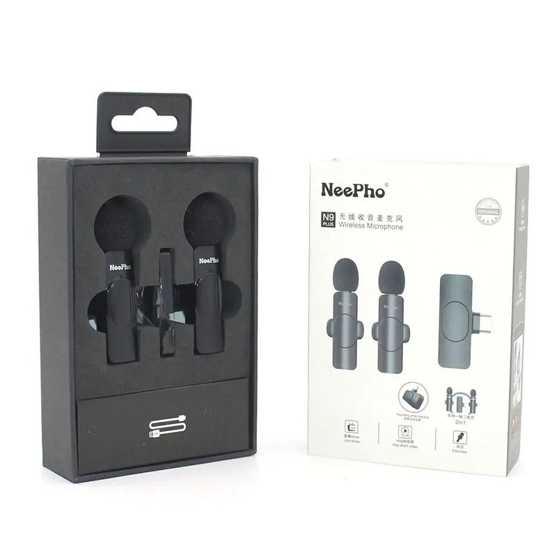 doble-Mini-Microfono-Solapa-inalambrico-recargable-tipo-c-android