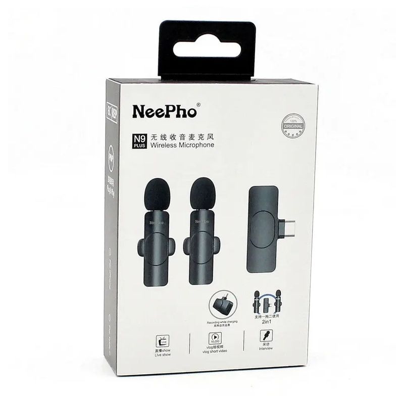 doble-Mini-Microfono-Solapa-inalambrico-recargable-tipo-c-android