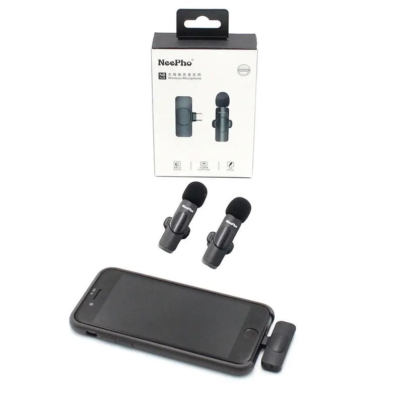 doble-Mini-Microfono-Solapa-inalambrico-recargable-tipo-c-android