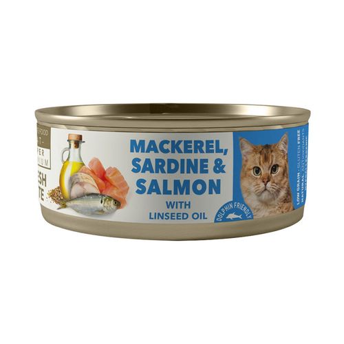 Amity Caballa Sardina y Salmón para Gatos Adultos Lata 80gr