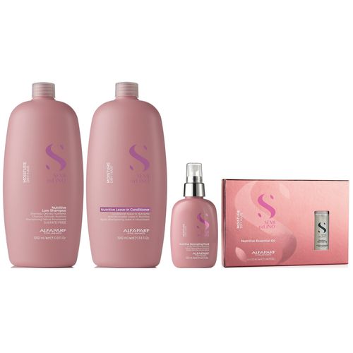 Shampoo 1000ml + Acondicionador + Spray + Ampollas Alfaparf Moisture