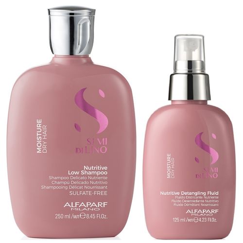 Shampoo Nutritivo Sin Sal 250ml+ Spray Desenredante Alfaparf Moisture