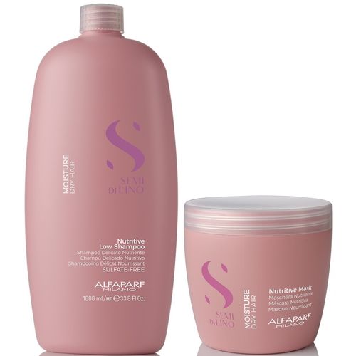 Shampoo Nutritivo Sin Sal 1000ml + Mascarilla Alfaparf Moisture