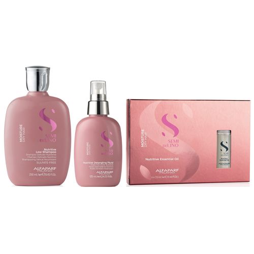 Shampoo Nutritivo Sin Sal 250ml + Spray + Ampollas Alfaparf Moisture