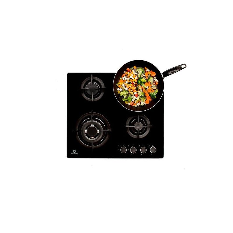 Cocina-Empotrable-4Hornillas-de-Vidrio-Templado-Indurama-EGI-604VDNEG--oferta-